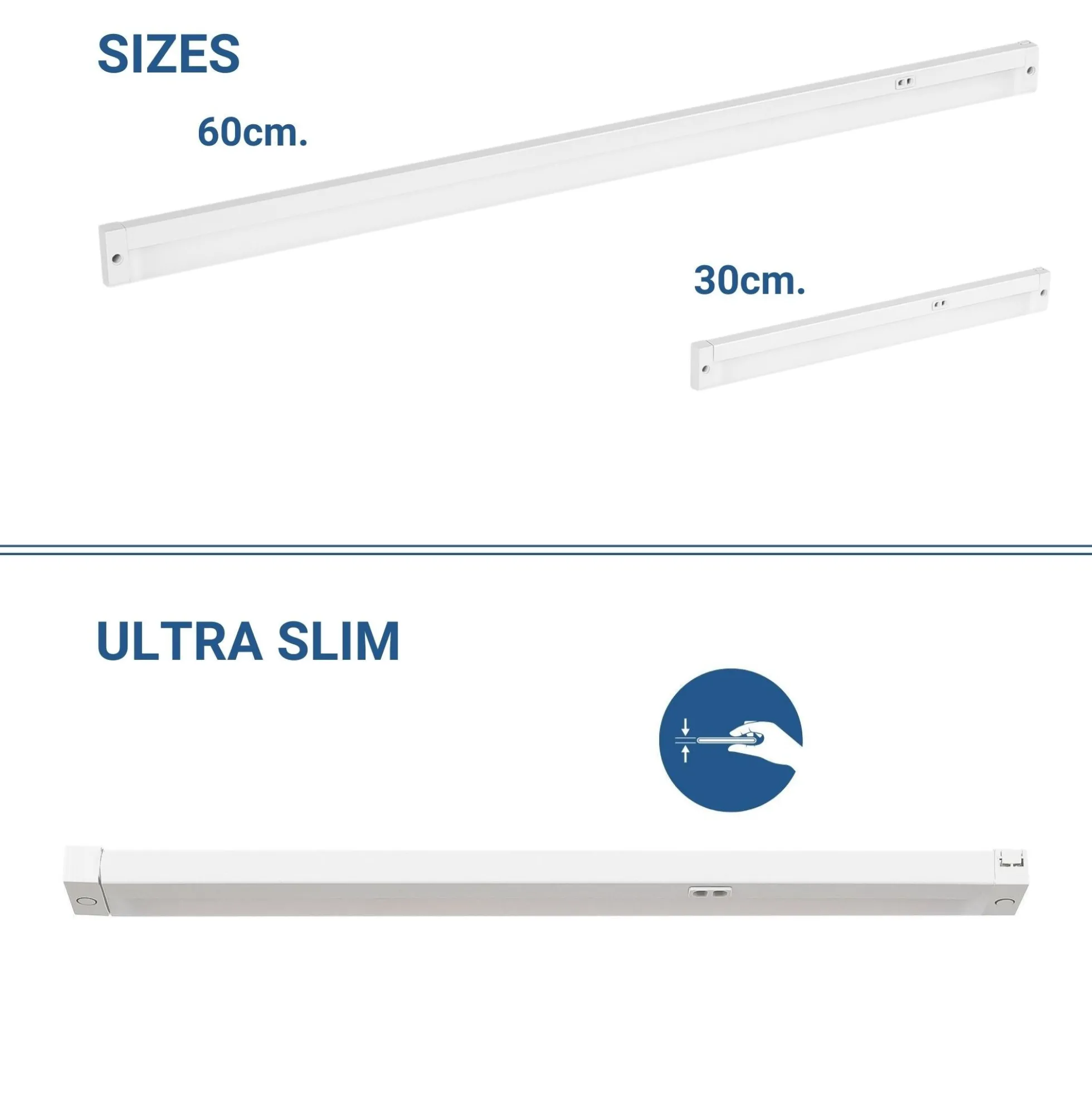 Regleta LED bajo mueble 4W - CCT - Con sensor IR - 30cm