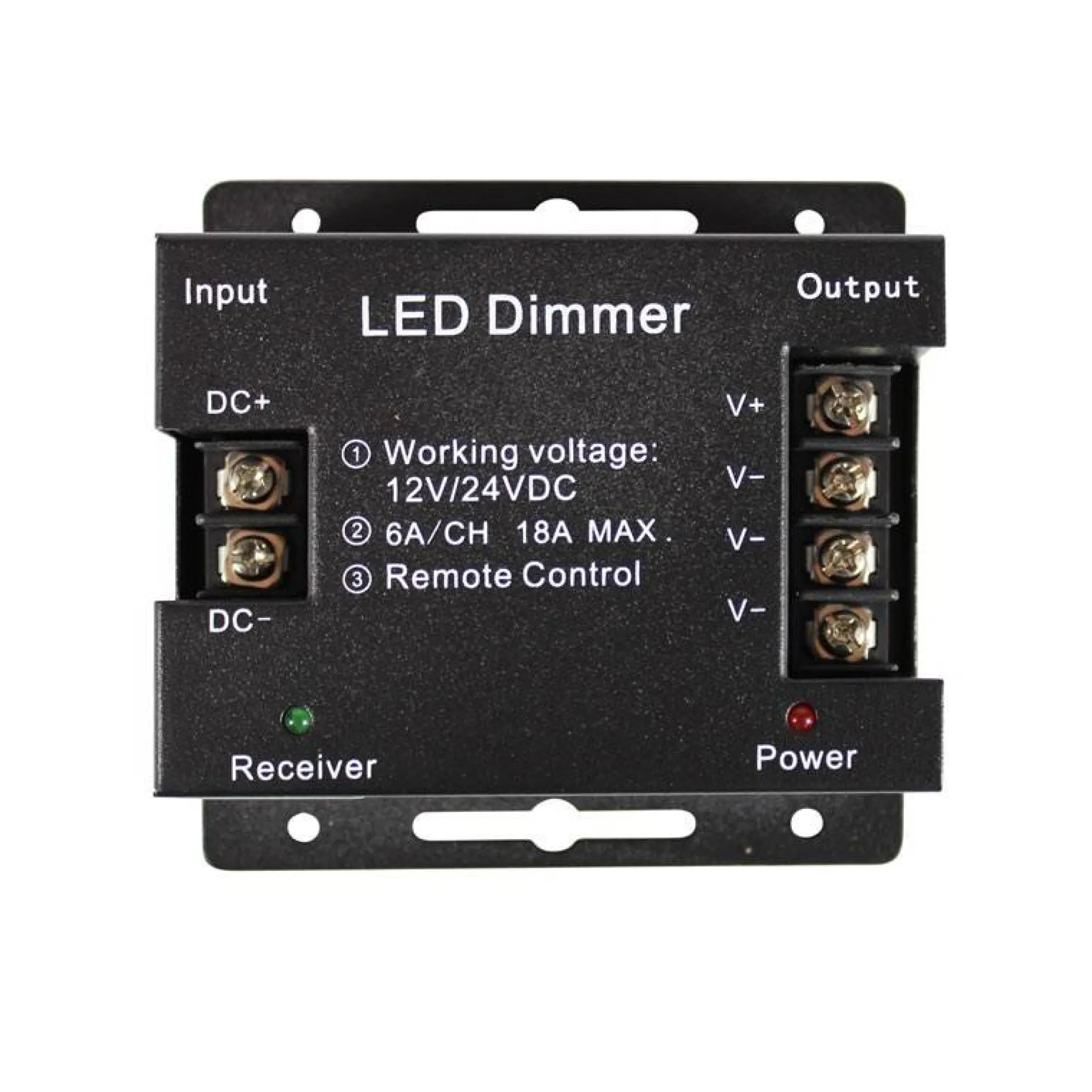Regulador / dimmer con mando táctil RF para tira monocolor 12/24V 18A