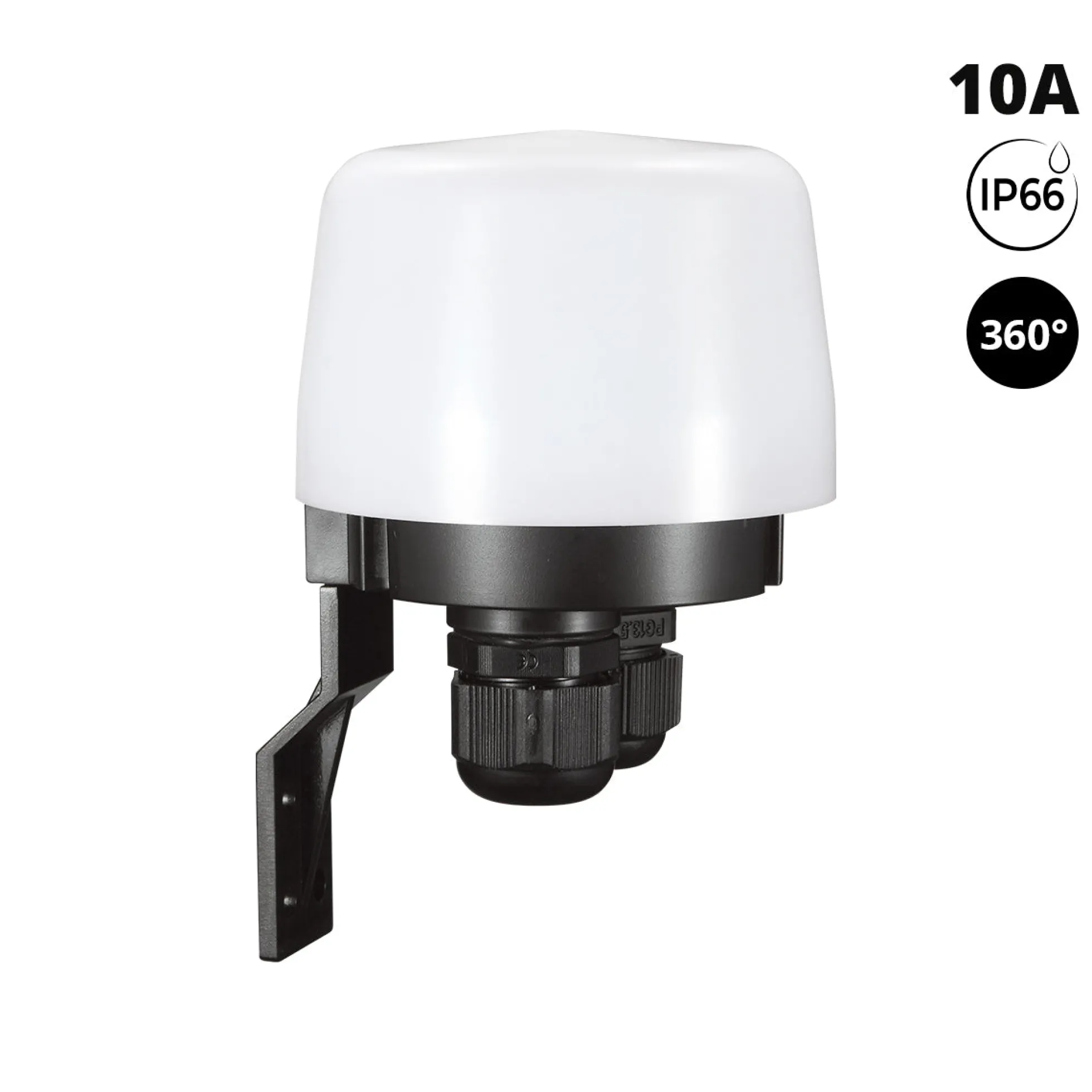 Sensor crepuscular de pared - 360º - 10A - IP66