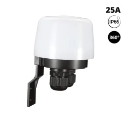 Sensor crepuscular de pared - 360º - 25A - IP66