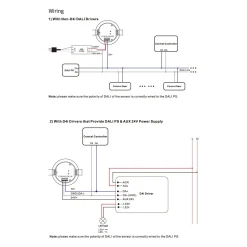 Sensor de microondas DALI-2 empotrable - Sensor movimiento + luz - 12/24V - 360°