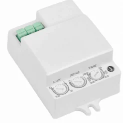 Sensor de movimiento microondas con conexión lateral - Superficie - 180°/ 360º - 300W - IP20