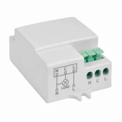 Sensor de movimiento microondas con conexión lateral - Superficie - 180°/ 360º - 300W - IP20