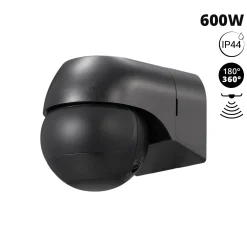 Sensor de movimiento PIR de pared - 180°/360° - 600W - IP44