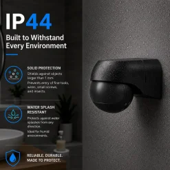 Sensor de movimiento PIR de pared - 180°/360° - 600W - IP44