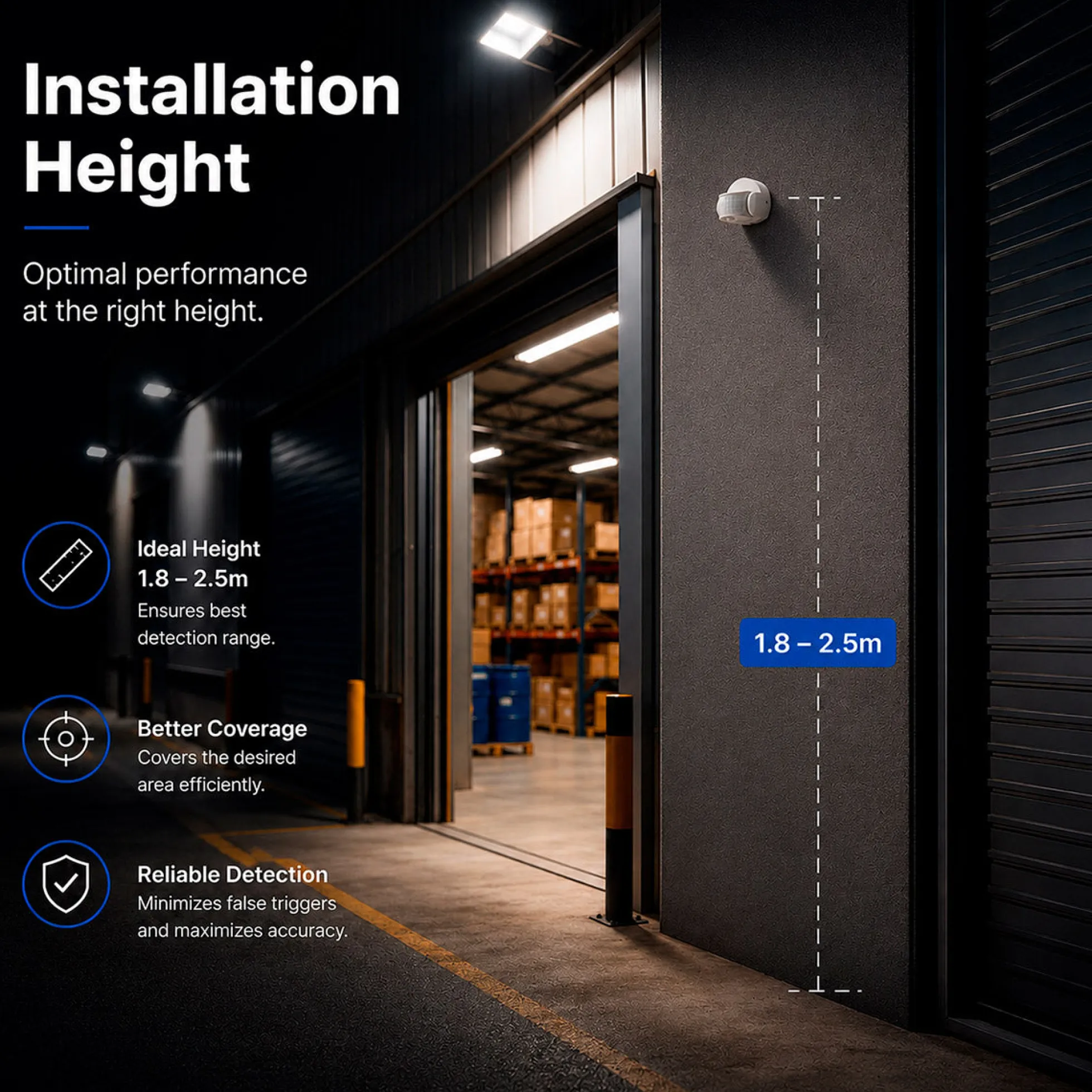 Sensor de movimiento PIR - 3 en 1 - 180°/360° - 600W - IP65