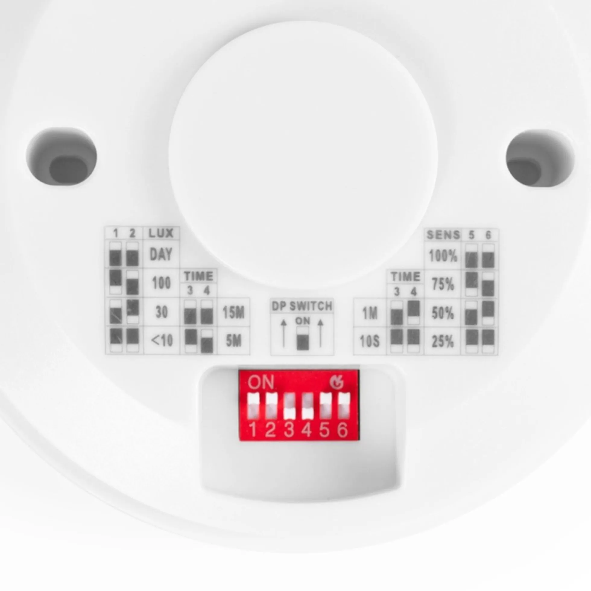 Sensor de movimiento por microondas - Superficie - DIP Switch - Techo/pared