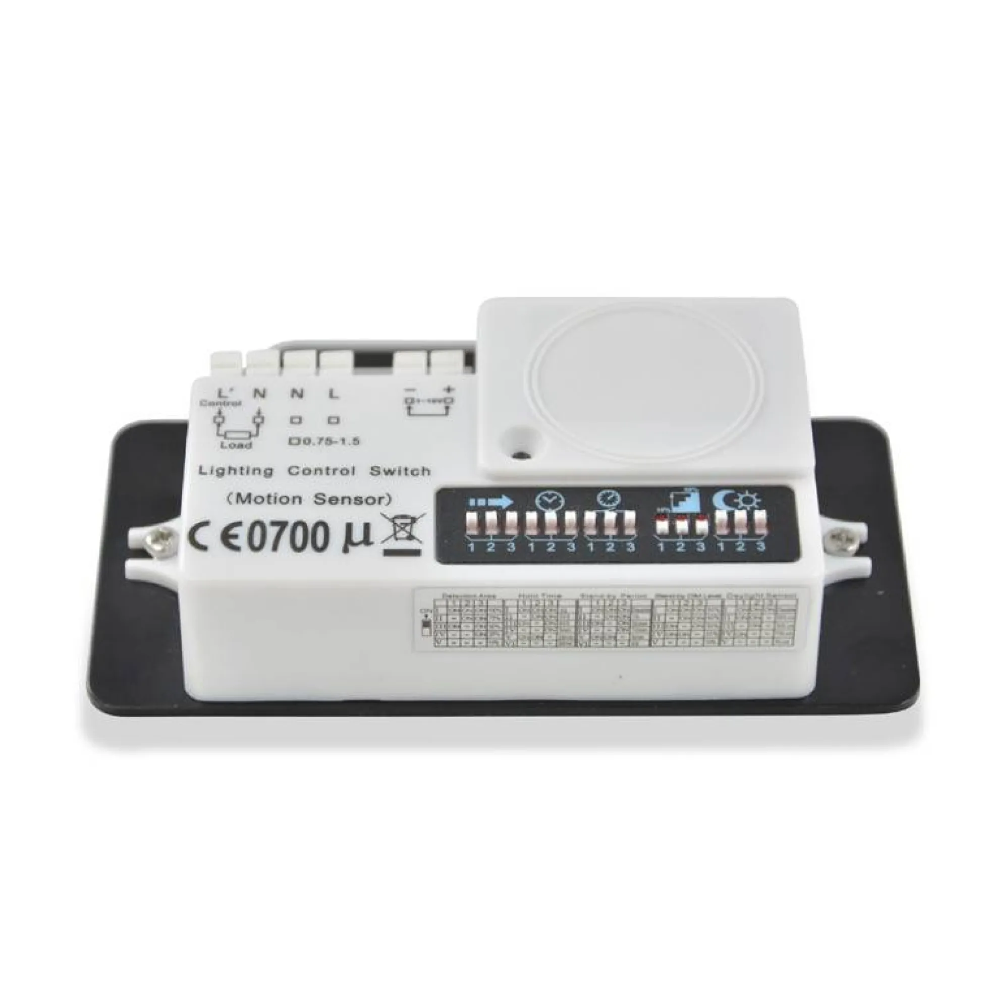 Sensor detector de movimiento por microondas con regulación 1-10V