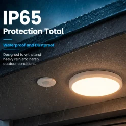 Sensor PIR de movimiento - Empotrable - 600W - 360° - IP65