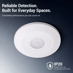 Sensor PIR de movimiento - Superficie - 1000W - 360° - IP20