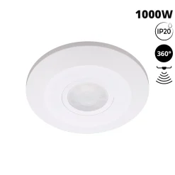 Sensor PIR de movimiento - Superficie - 1000W - 360° - IP20