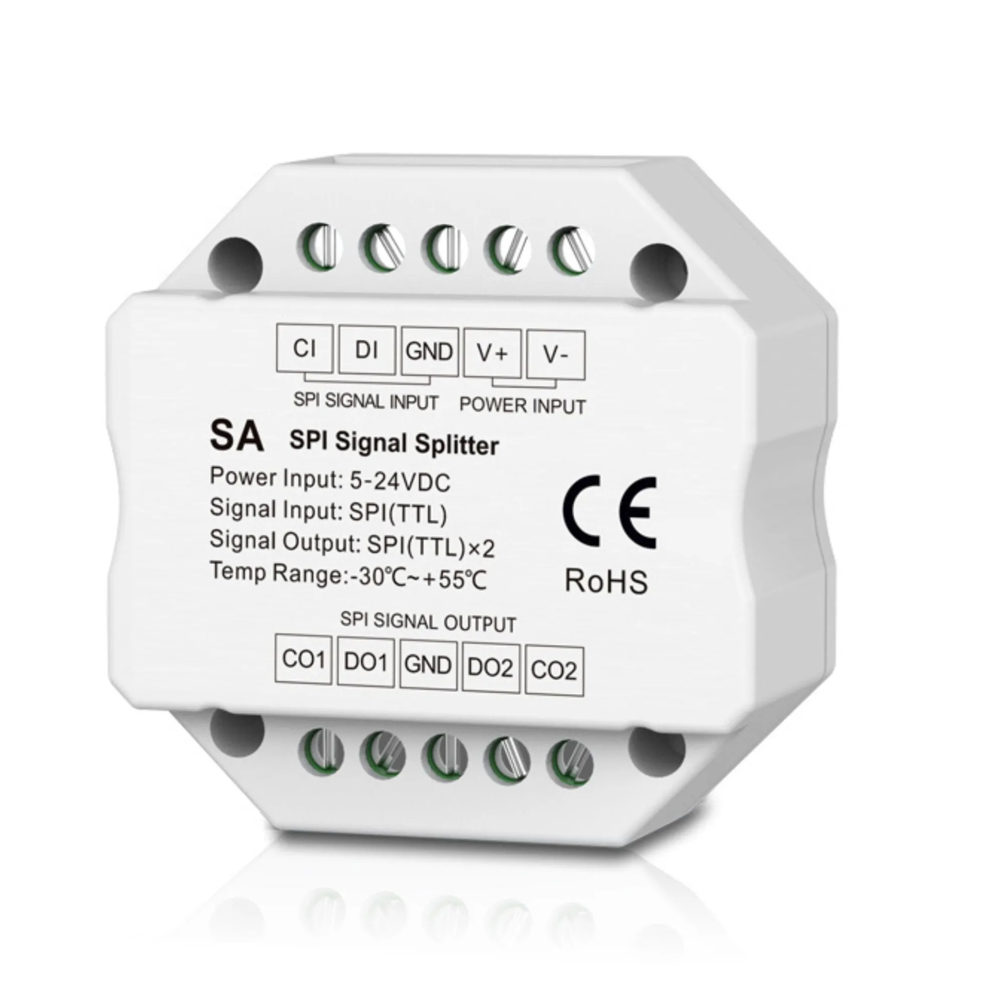 Splitter de señal RGB / RGBW - SPI - 5-24VDC