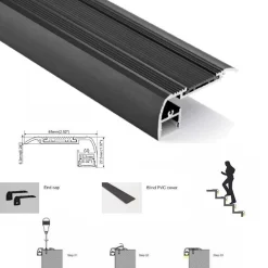 Tapa para perfil de Aluminio 65X27.5mm para tiras LED