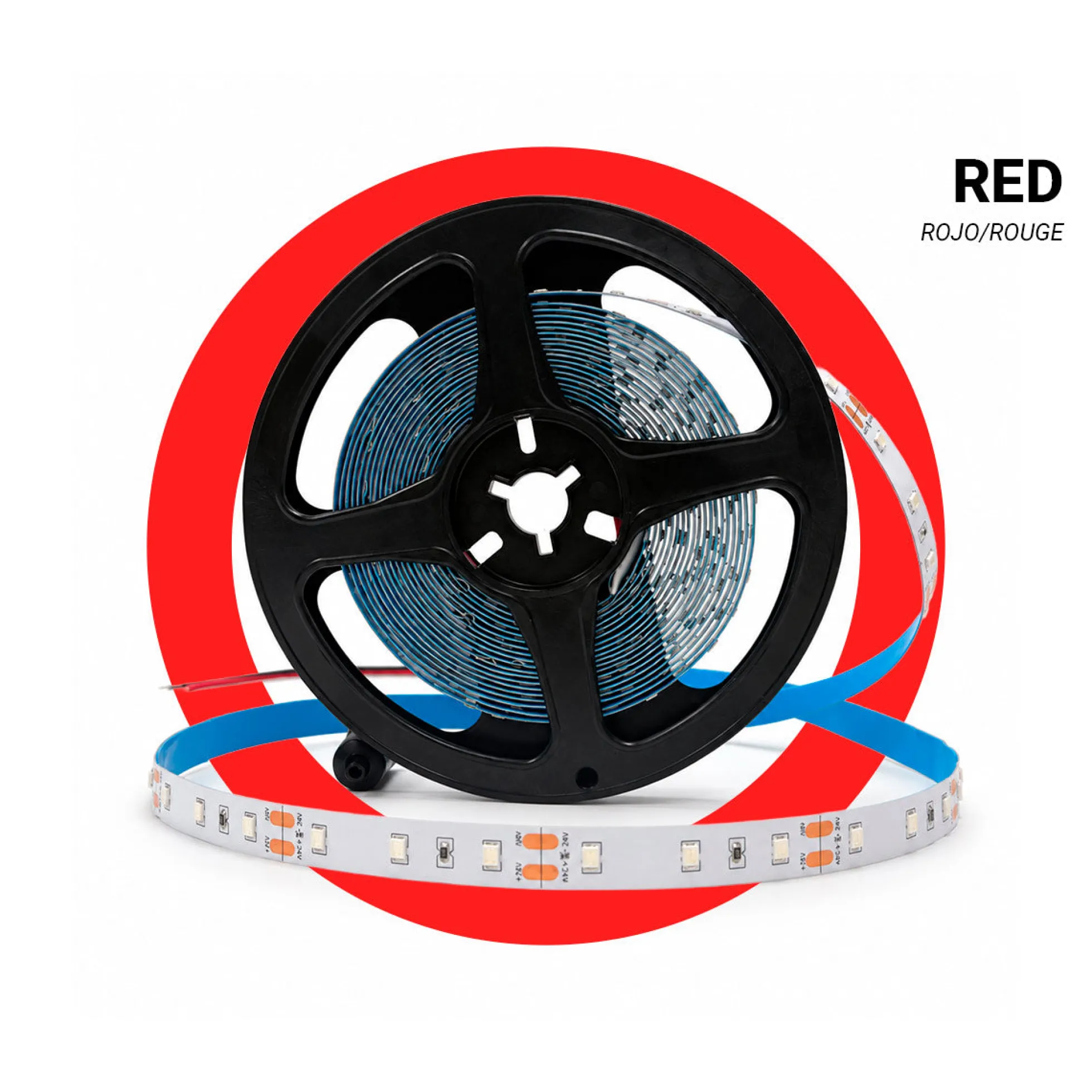 Tira de LED 12V-DC 50W 10mm monocolor IP20 (SMD2835 60ch/m) Rollo 5 metros