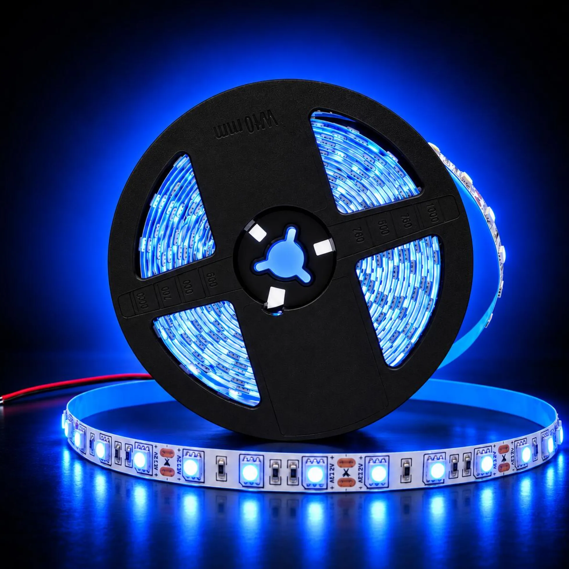 Tira de LED 12V-DC 72W 10mm monocolor IP20 (SMD5050 60cn/m) Rollo 5 metros