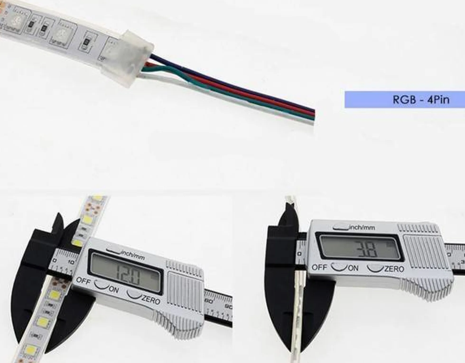 Tira de LED 24V-DC 72W multicolor RGB IP67 Rollo 5 metros