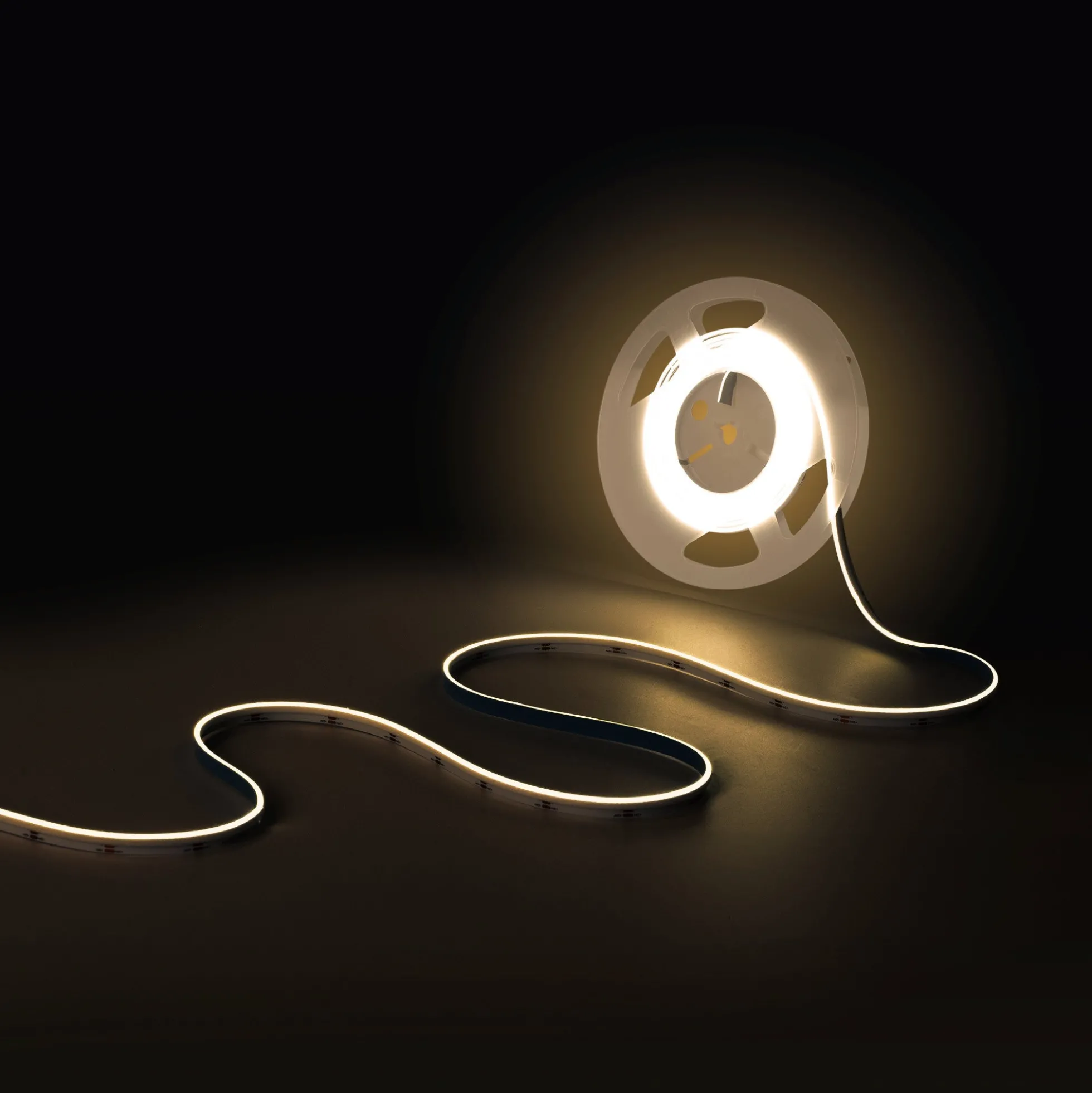 Tira LED COB 24V DC monocolor - Emisión lateral - 9W/m - 8mm - IP20 - Corte c/ 3cm - Rollo de 5 metros