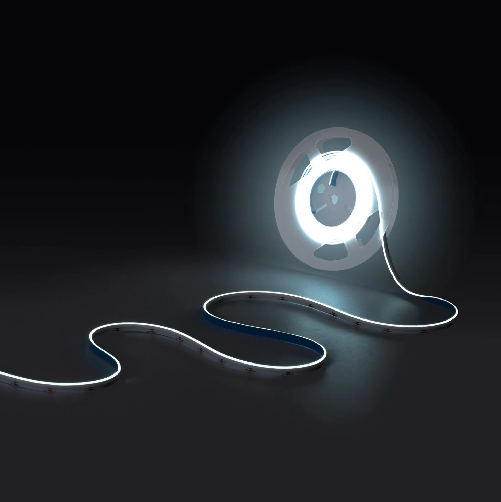 Tira LED COB 24V DC monocolor - Emisión lateral - 9W/m - 8mm - IP20 - Corte c/ 3cm - Rollo de 5 metros