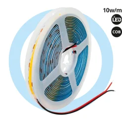 Tira LED COB 12V DC monocolor - 10W/m - 8mm - CRI90 - IP20 - 5 metros