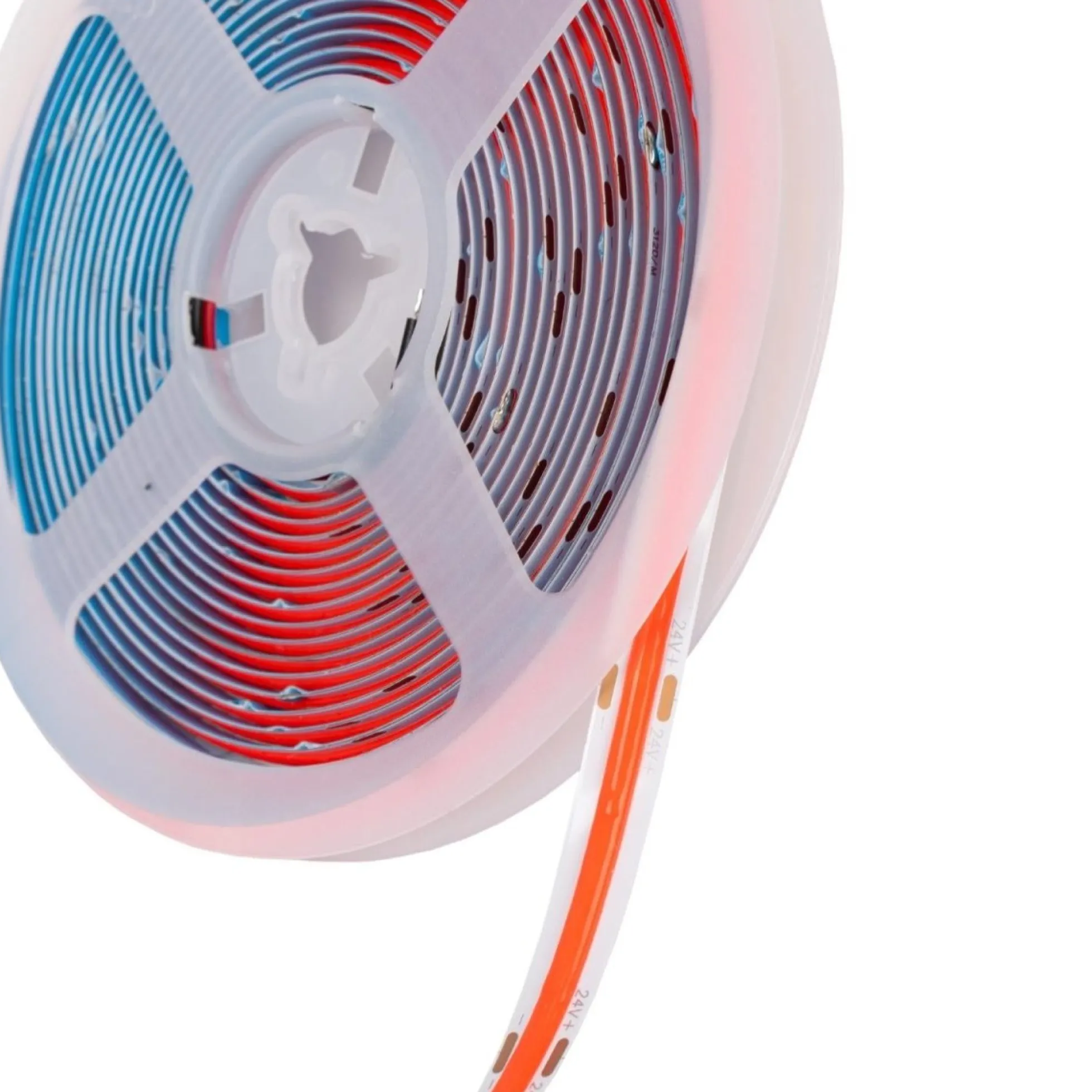 Tira LED COB 24V DC - 12W/m - Colores - 8mm - IP20 - Rollo de 5 metros - Corte cada 4cm