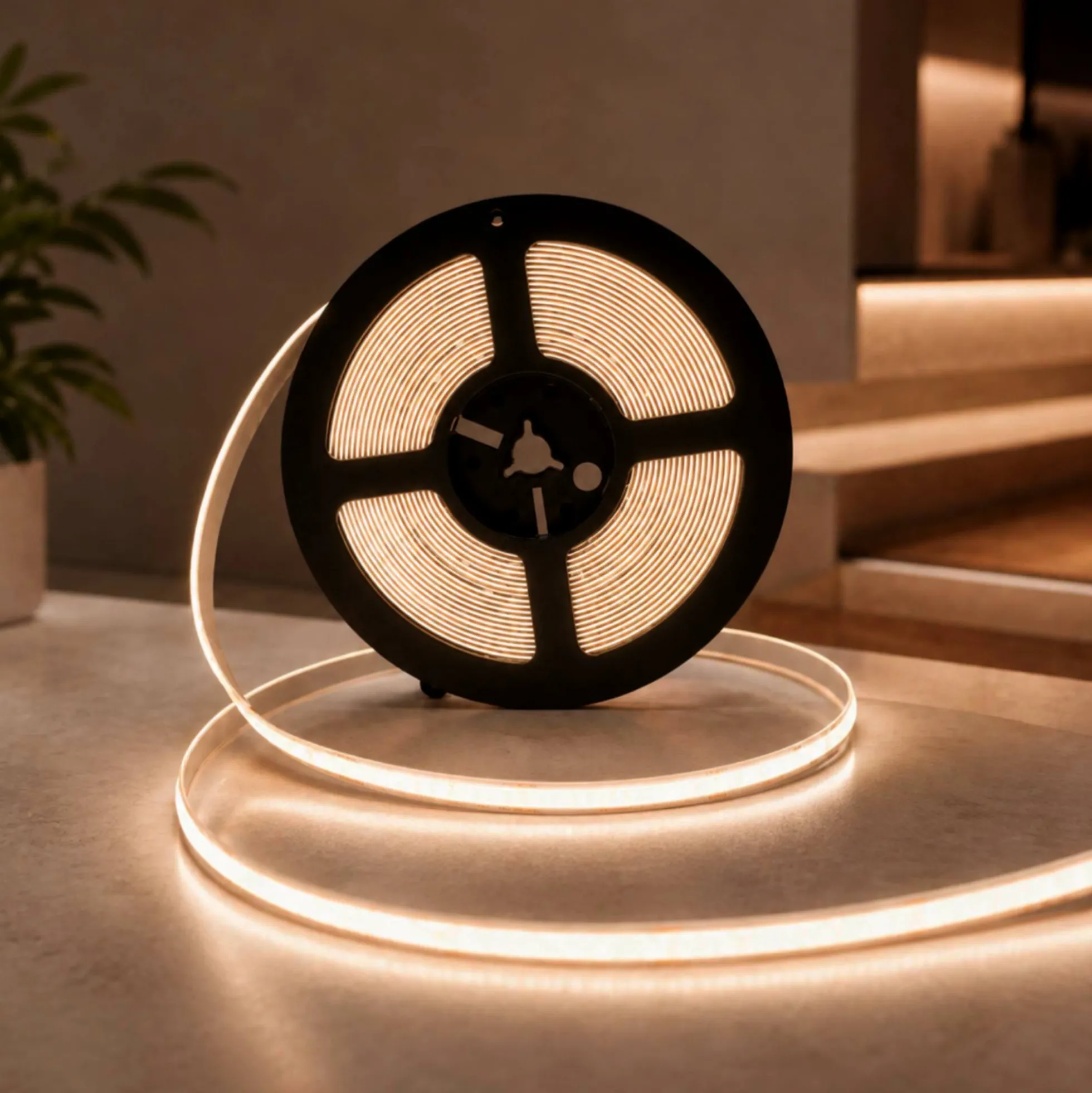 Tira LED COB 24V DC - 12W/m - 10mm - IP20 - Rollo de 10 metros - Corte cada 5cm