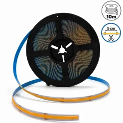Tira LED COB 24V DC - 12W/m - 10mm - IP20 - Rollo de 10 metros - Corte cada 5cm