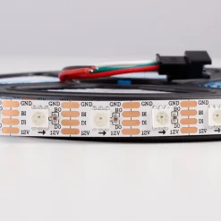 Tira LED inteligente IC RGB 12V DC - 14,4 W/m -IP20 - 60 LED/m - Ancho 10mm - 5 metros