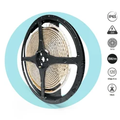 Tira LED 220V AC - Monocolor - 8W/m - 10mm - IP65 - 5 metros - 120ch/m