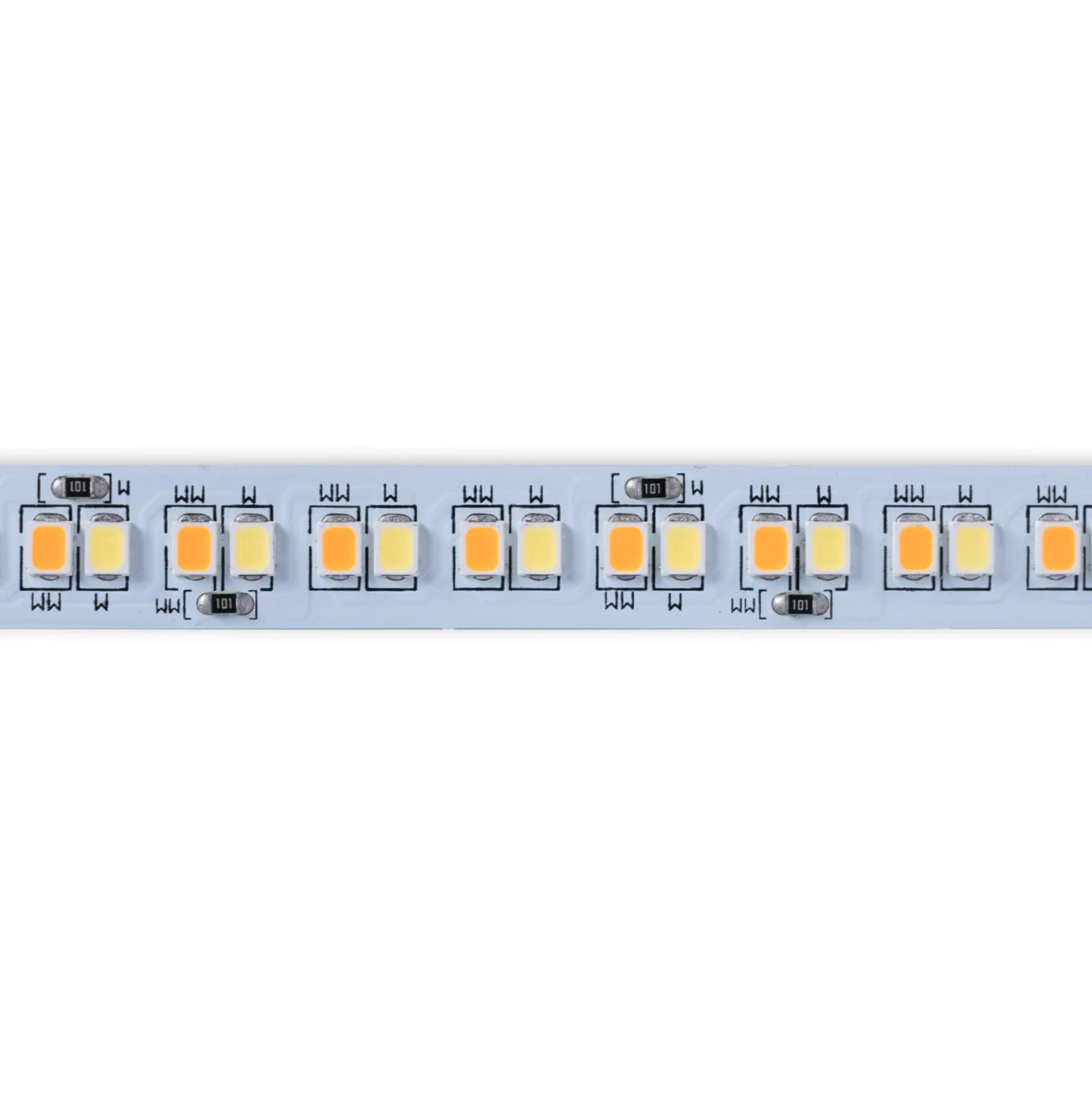 Tira LED 48V DC - CCT (1800-6500K)- 12W/m - 10mm - IP20 - 10 metros - 224ch/m