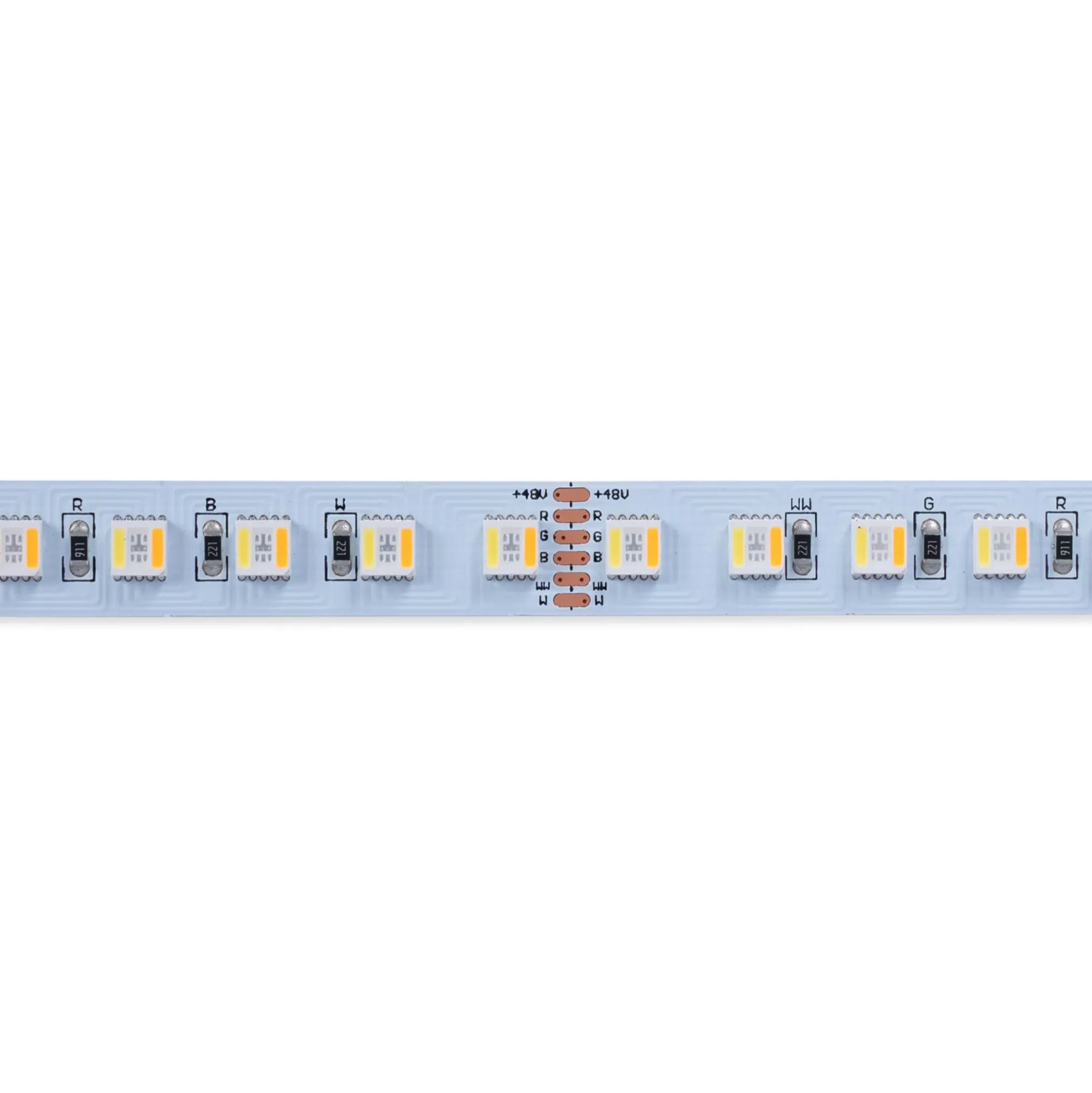 Tira LED 48V DC - RGB + CCT - 15W/m - 12mm - IP20 - 10 metros - 90ch/m