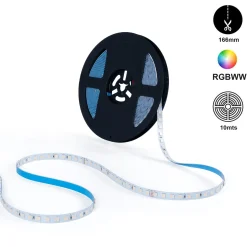 Tira LED 48V DC - RGBWW - 12W/m - 10mm - IP20 - 10 metros - 90ch/m