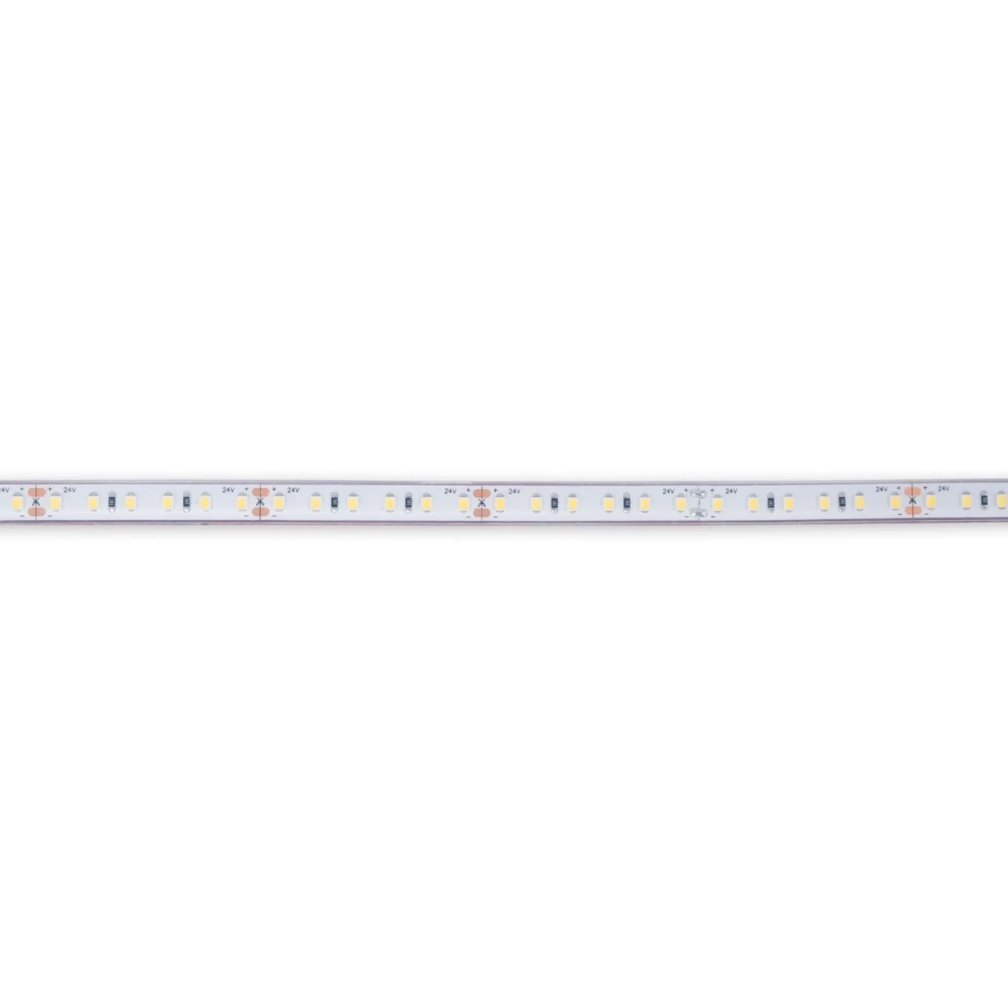 Tira LED 24V DC sumergible - Monocolor - 9.6W/m - 10mm - IP68 - 5 metros - 120ch/m