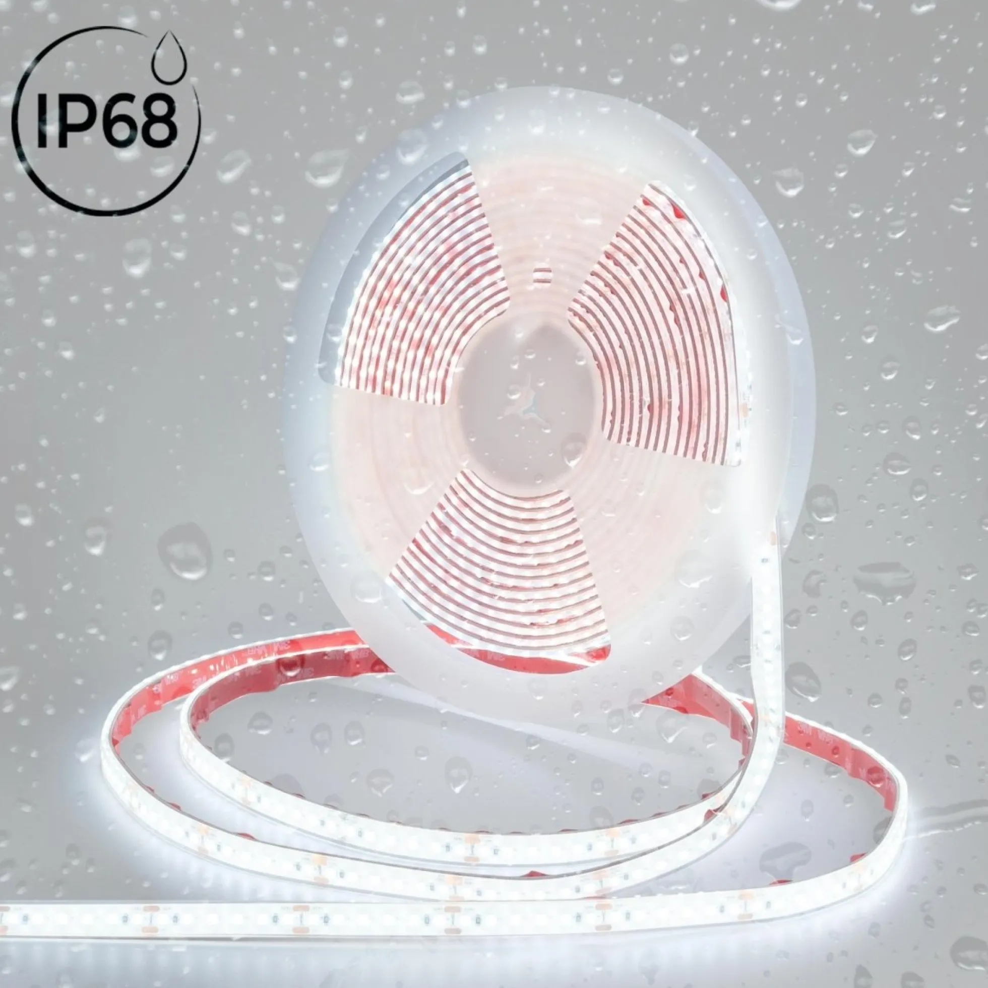Tira LED 24V DC sumergible - Monocolor - 9.6W/m - 12mm - IP68 - 10 metros - 120ch/m