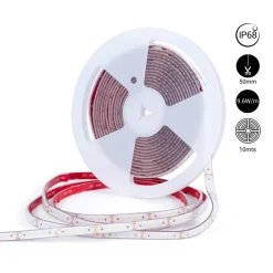 Tira LED 24V DC sumergible - Monocolor - 9.6W/m - 12mm - IP68 - 10 metros - 120ch/m