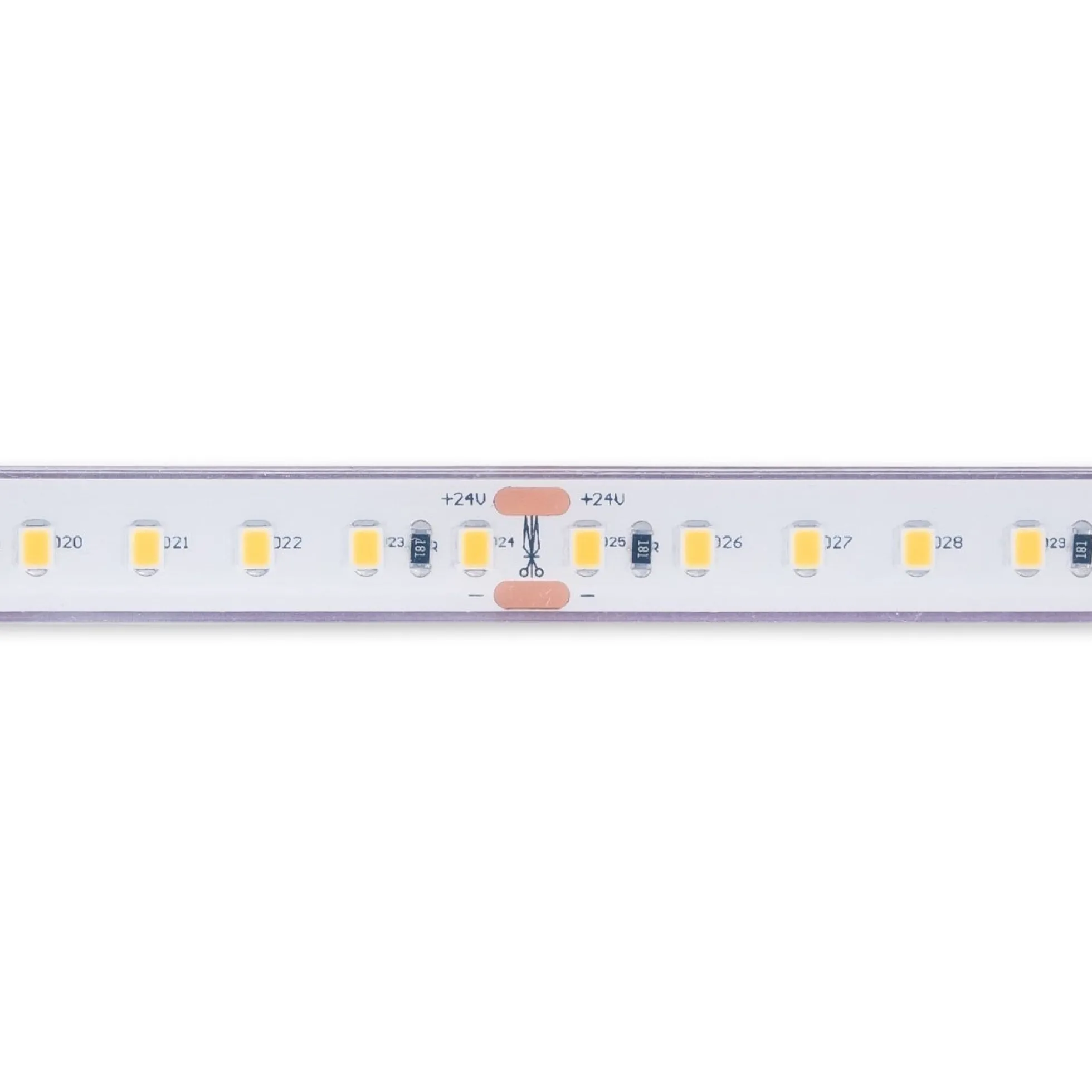 Tira LED 24V DC sumergible - Monocolor - 9.6W/m - 12mm - IP68 - 10 metros - 120ch/m