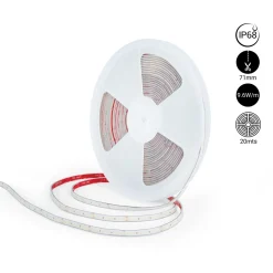 Tira LED 48V DC sumergible - Monocolor - 9.6W/m - 12mm - IP68 - 20 metros - 168ch/m