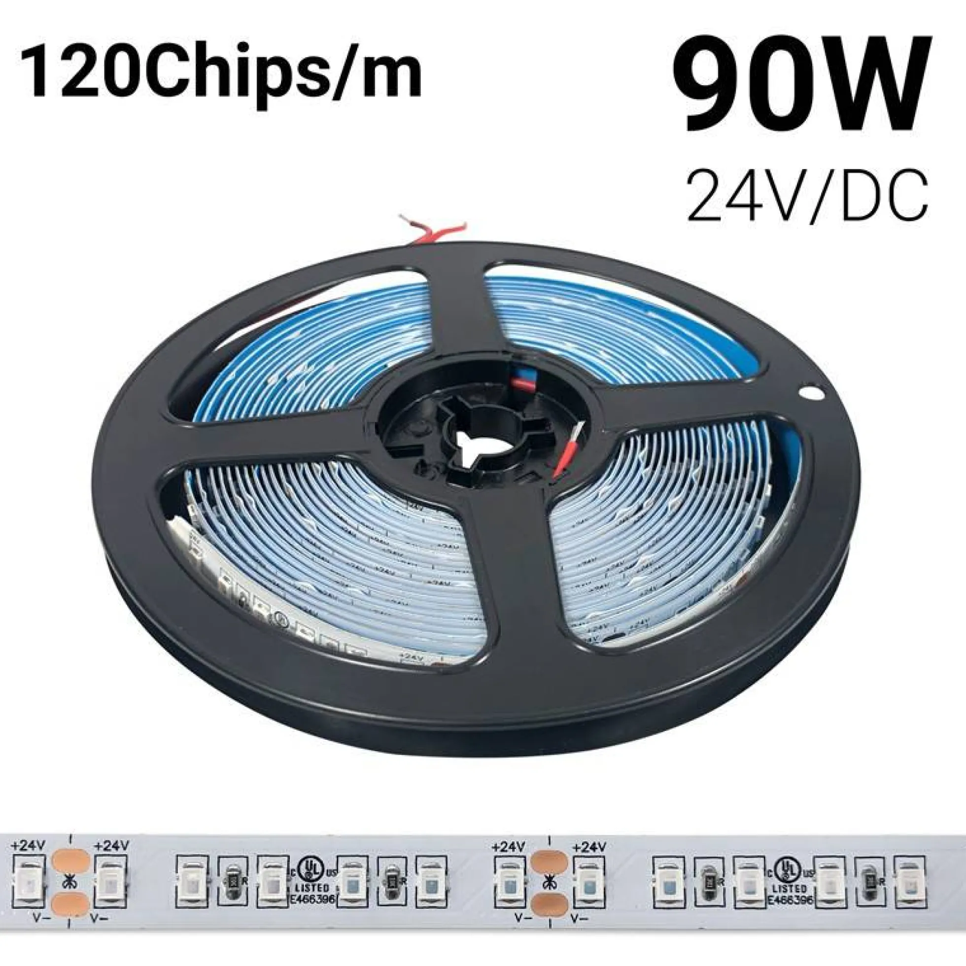 Tira LED 24V DC - 18W/m - Colores - 10mm - IP20 - Rollo 5 metros - 120ch/m