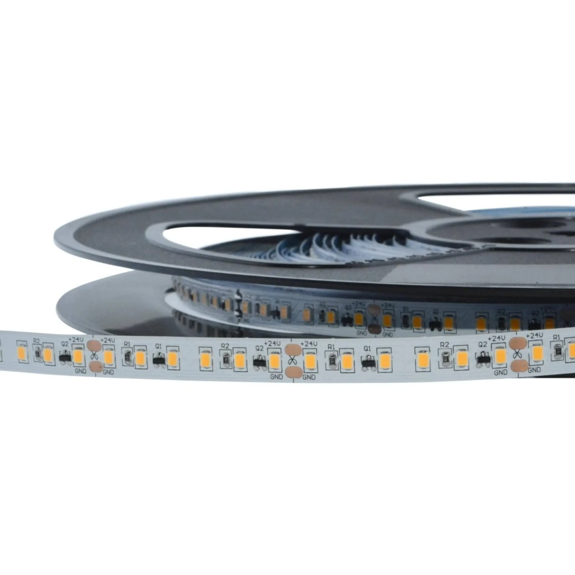 Tira LED 24V-DC - 15W/m - monocolor - 10mm - IP20 - Rollo 30 metros - 120 chips/m - Corte c/10 cm