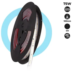 Tira LED 220V 75W (600xSMD2835) 12mm IP67 Rollo 5 metros