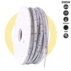 Tira LED 220V - 950W (6000xSMD2835) 12mm - IP67 - Rollo 50 metros - Corte cada 10cm
