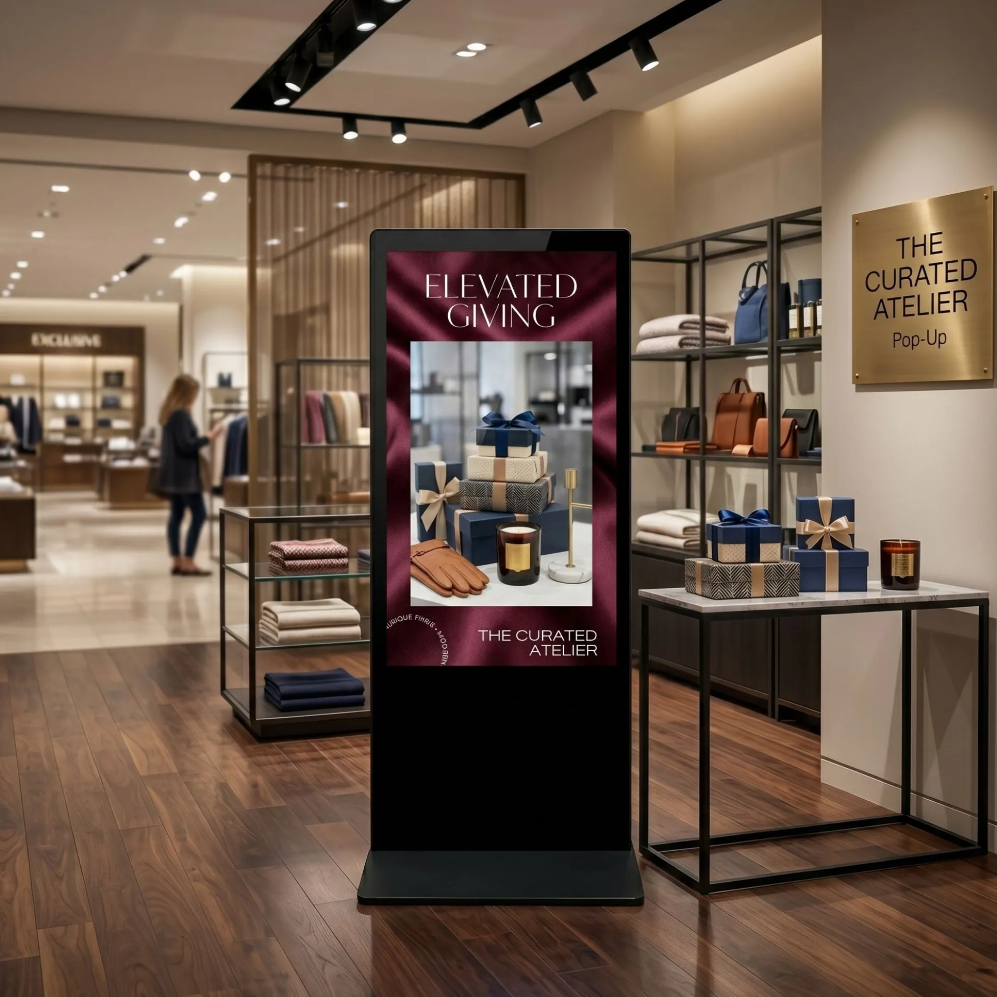Tótem Publicitario Digital Táctil 55" Full HD - Android 13 - Cartelería Vertical Interior