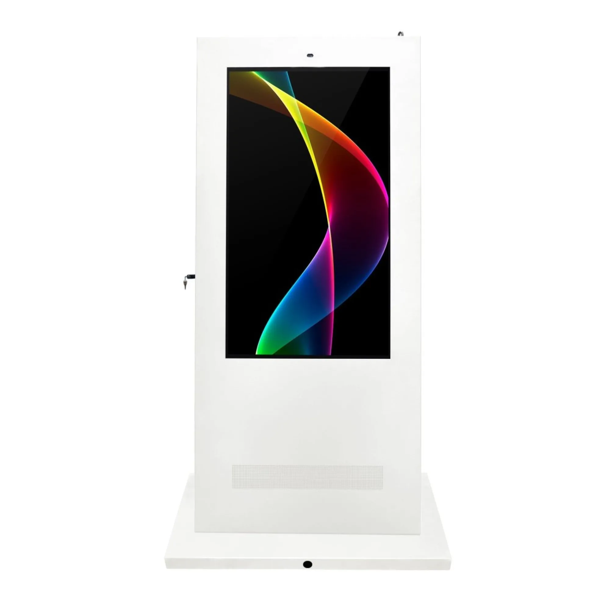 Tótem publicitario exterior pantalla LCD 55"- Doble cara - Táctil - Android- Blanco