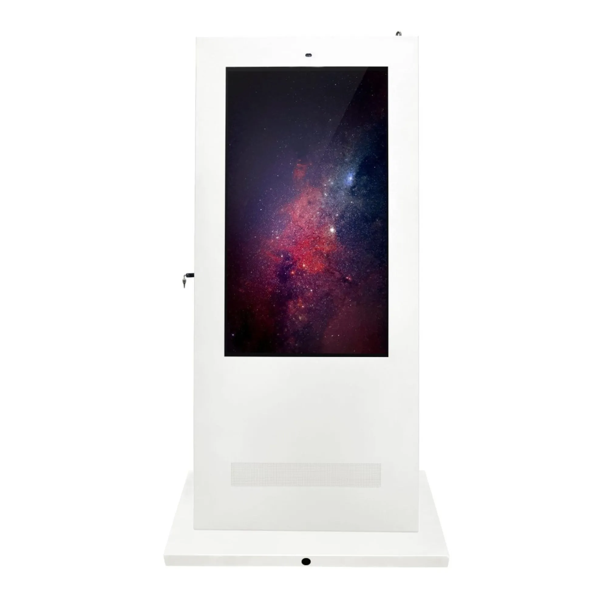 Tótem publicitario exterior pantalla LCD 55"- Doble cara - Táctil - Android- Blanco