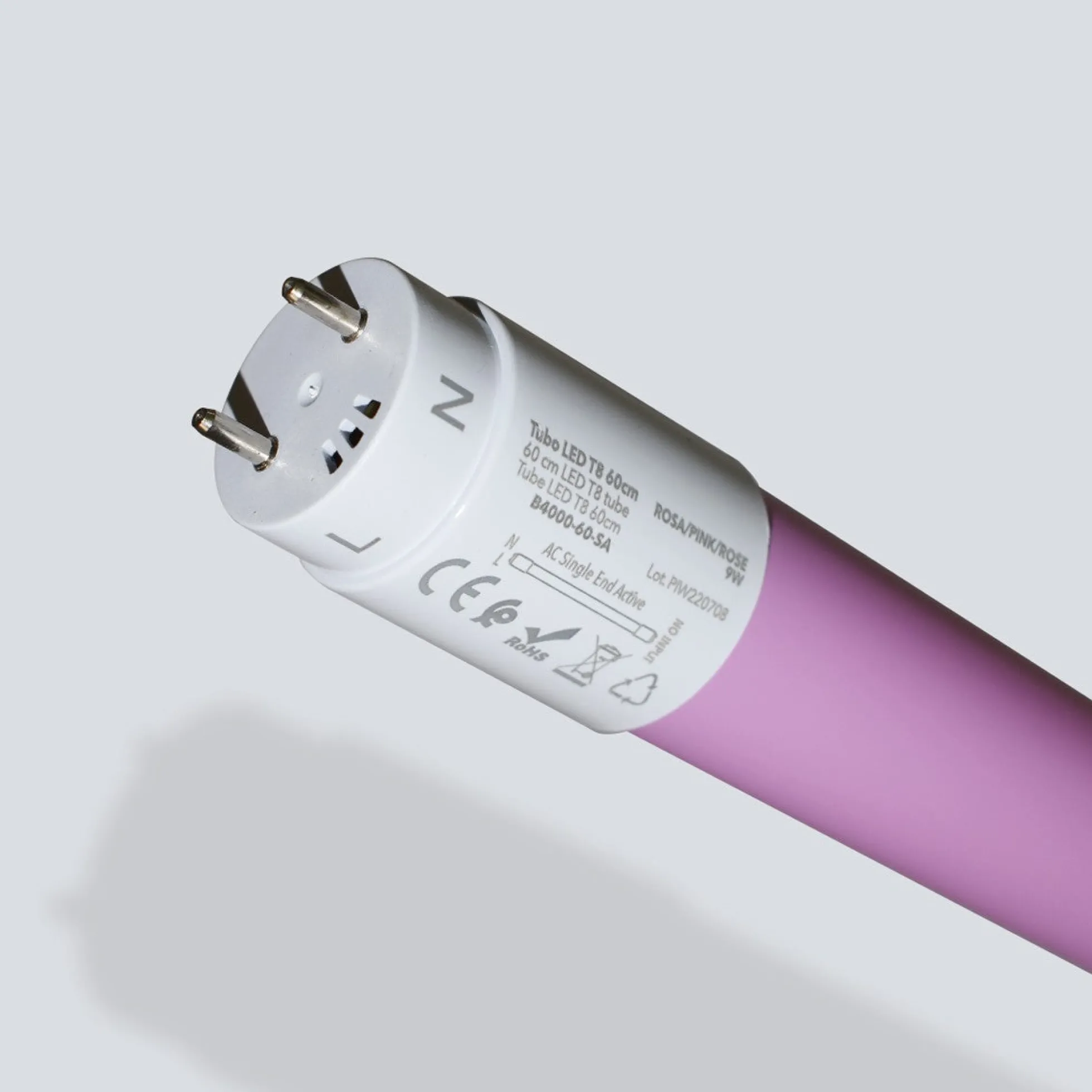 Tubo LED T8 60cm de colores - 9W