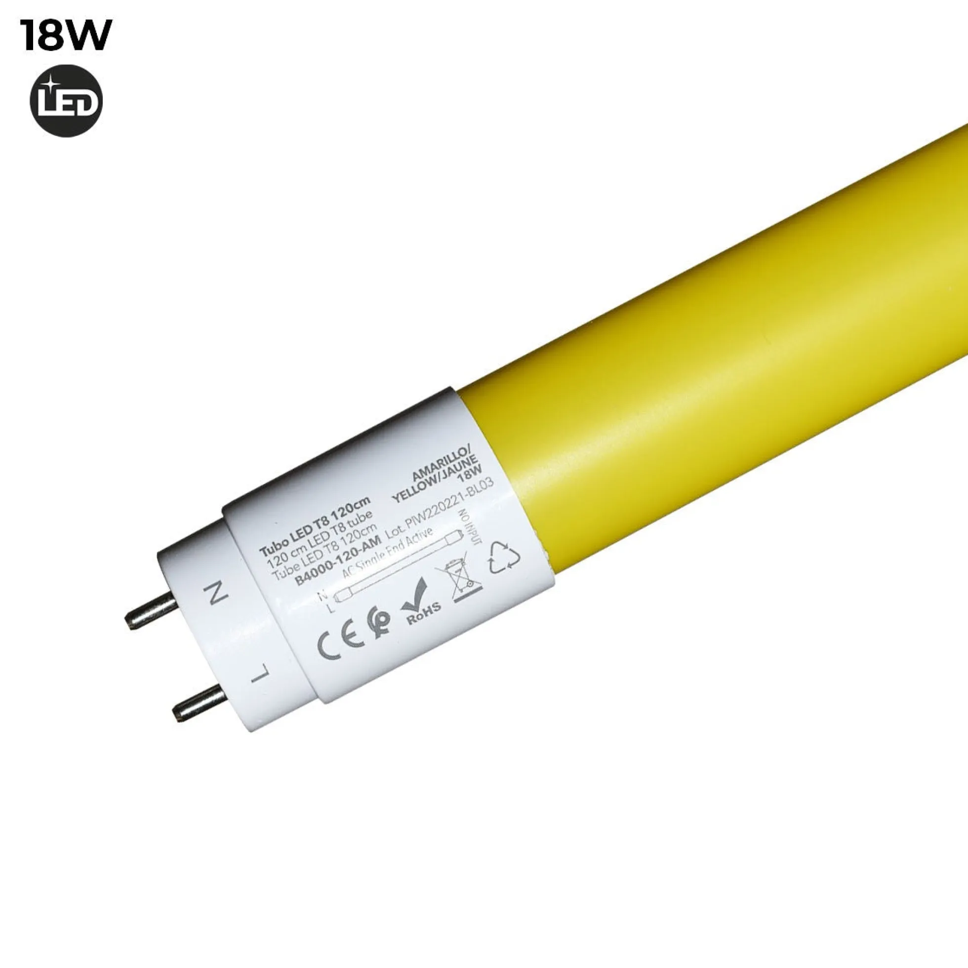 Tubo LED T8 120cm de colores -18 W