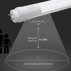 Tubo LED T8 120cm 18W con sensor microondas 6000K