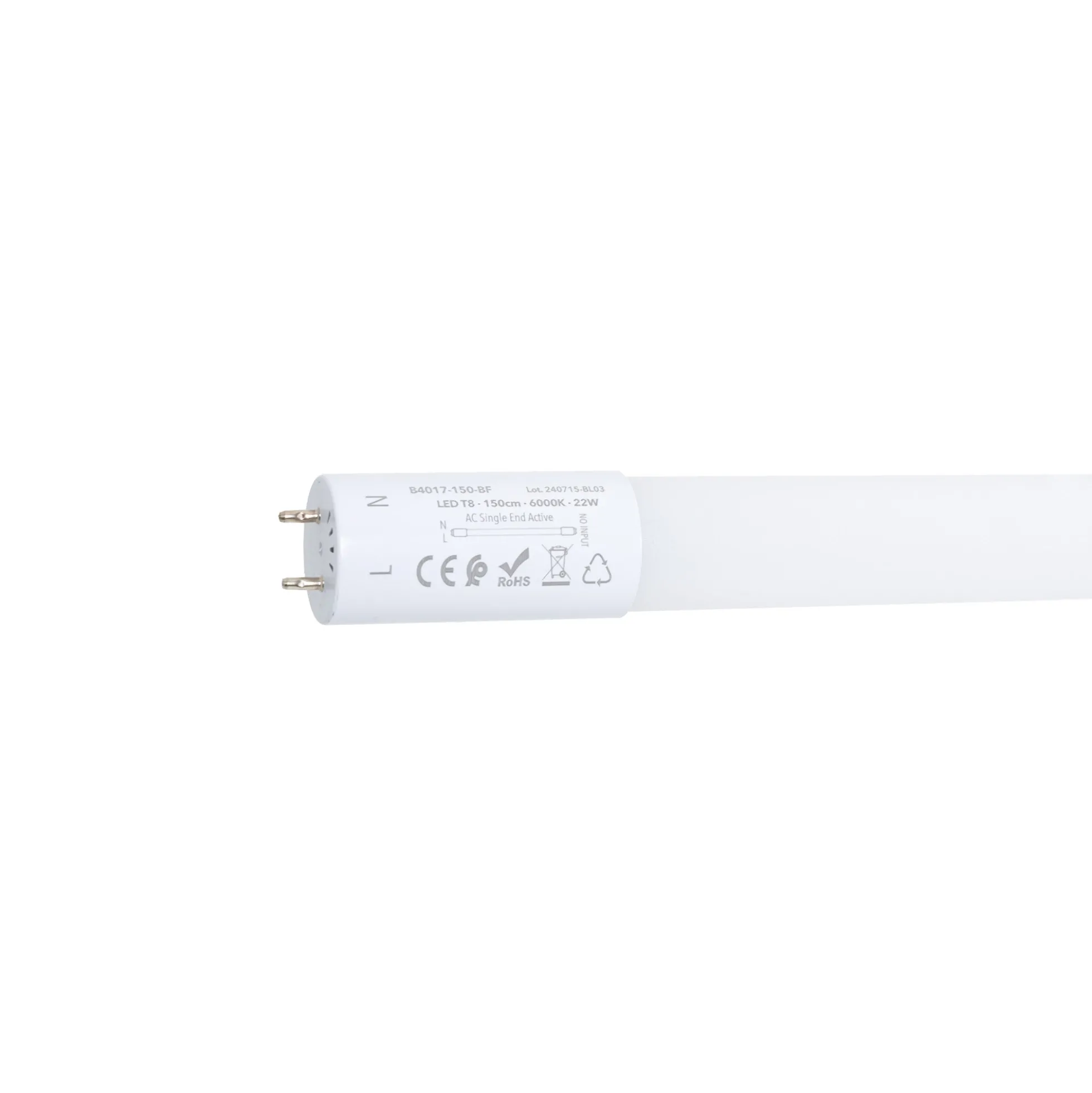 Tubo LED T8 con sensor de movimiento microondas 30-100% - 22W - 150 cm - 6000K