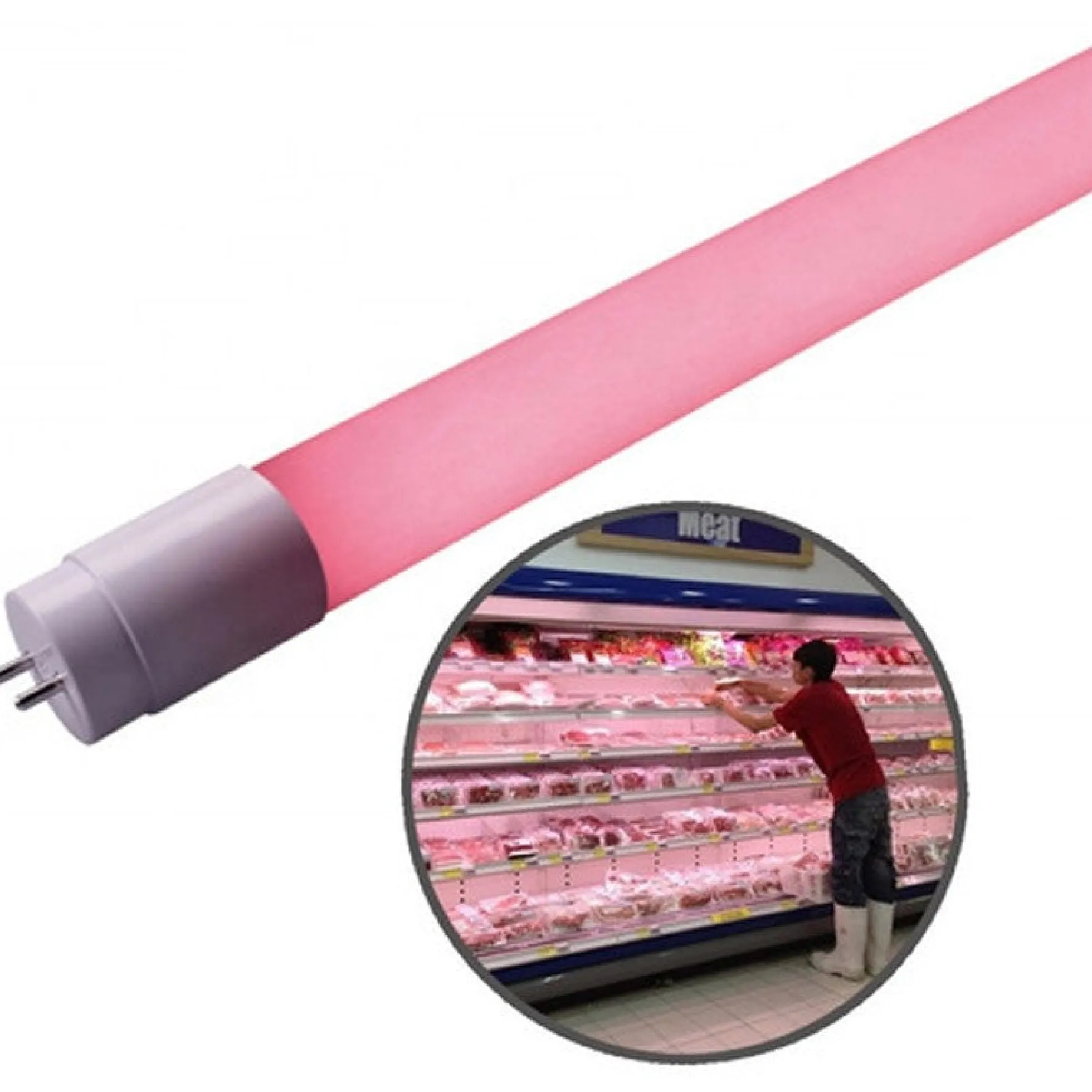 Tubo LED T8 nano especial carnicerías 90cm 14W