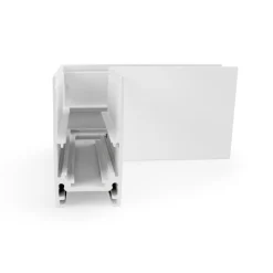 Unión en L para carriles magnéticos de superficie 20mm - Horizontal