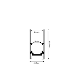 Unión en L para carriles magnéticos de superficie 20mm - Horizontal